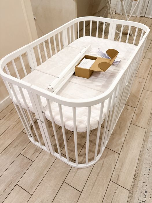 Waldin 7w1 Biale łóżeczko drewniane