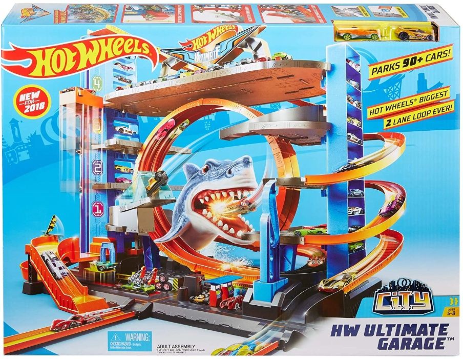 Гараж Хот вилс трек с акулой Hot Wheels ULTIMAT GARAGE (FTB69)