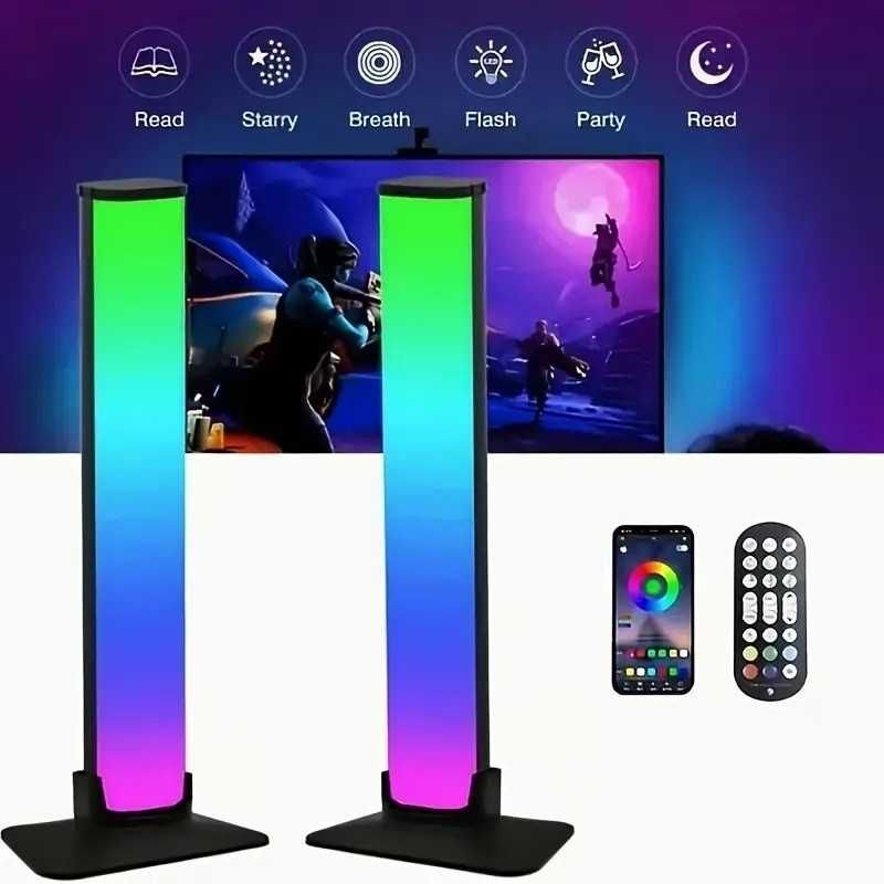 Фонове освітлення блогера. Дві настільні лампи USB RGB Bluetooth