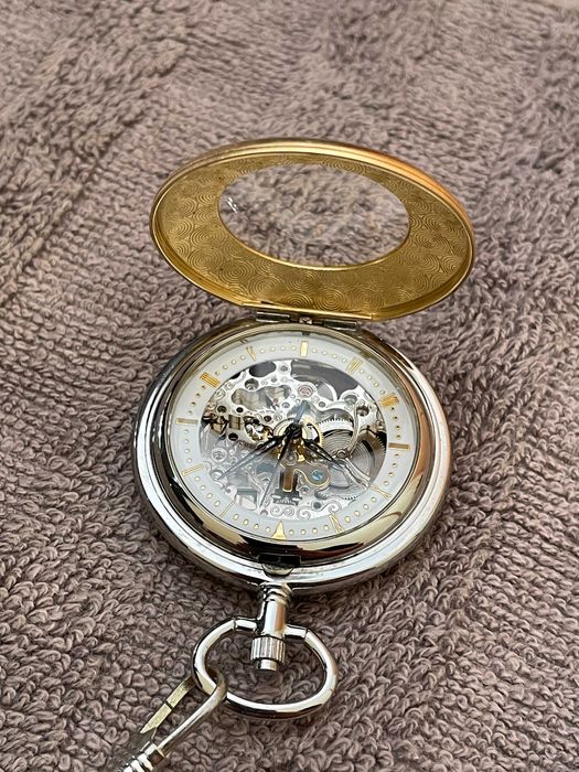 Relógio de Bolso Mecânico Farrere – Esqueleto