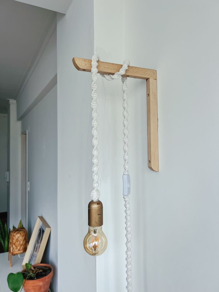 Candeeiro em macrame