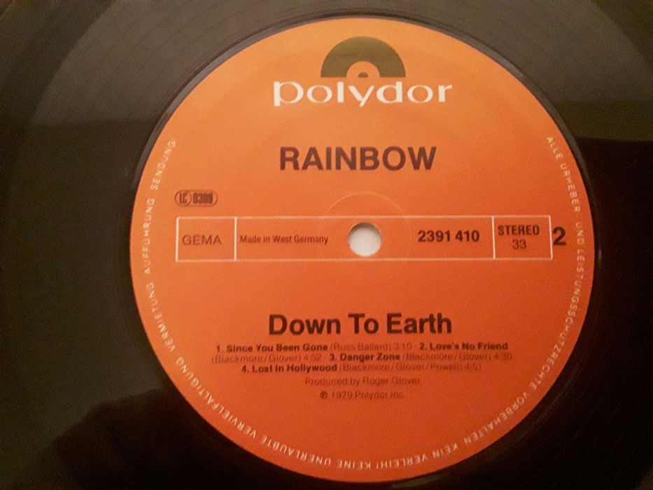 Винилавая пластинка  Rainbow  Down to Earth  1979 г. (Germany, Nm)