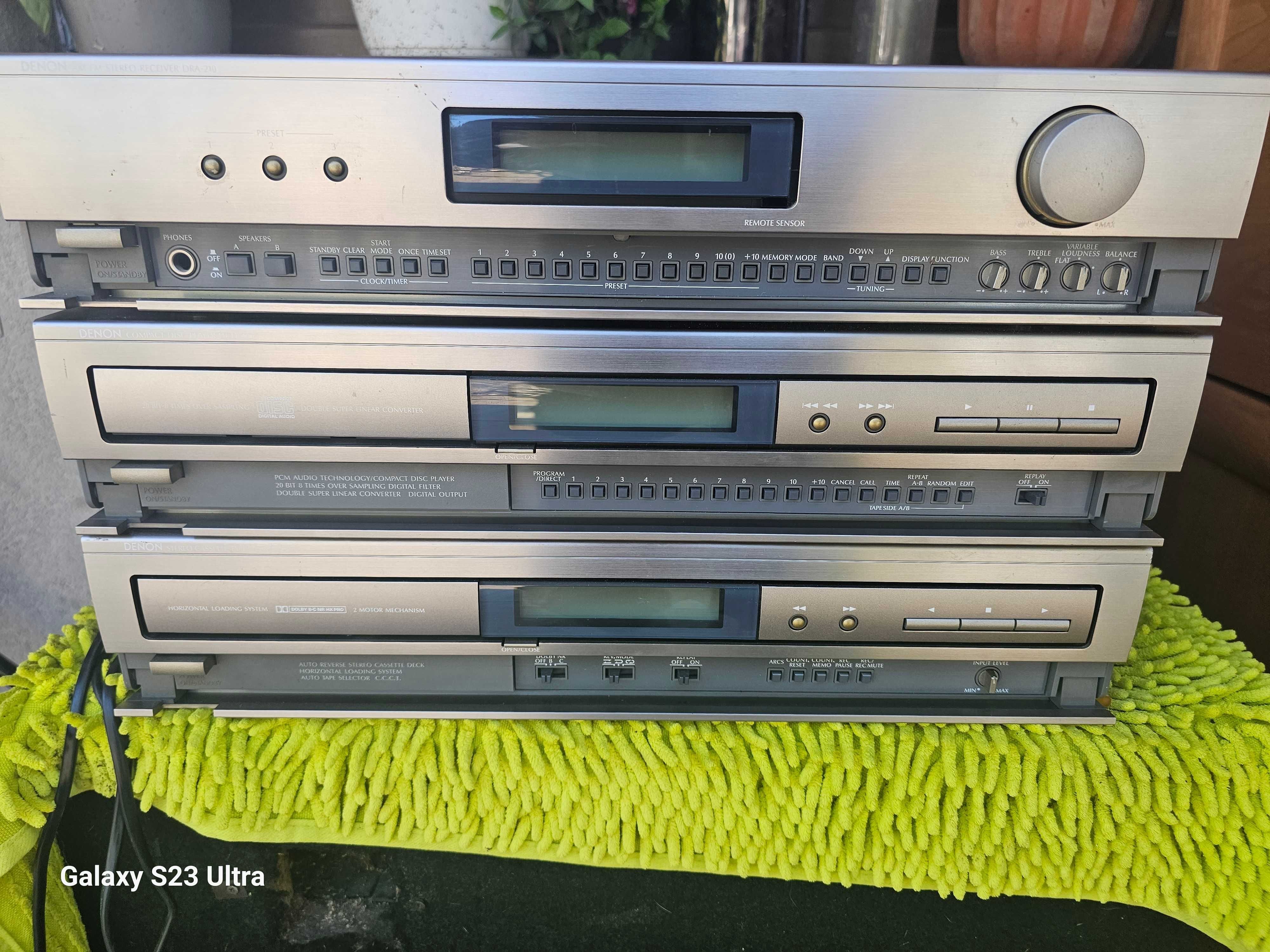 wieża segmentowa denon ampli deck cd stereo