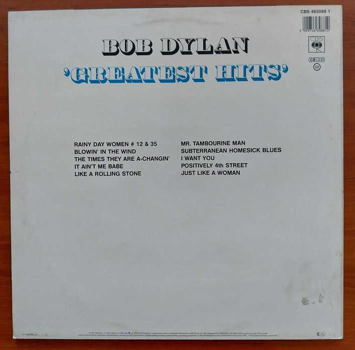 Vinil “Greatest hits” + “Greatest hits 2”, de Bob Dylan