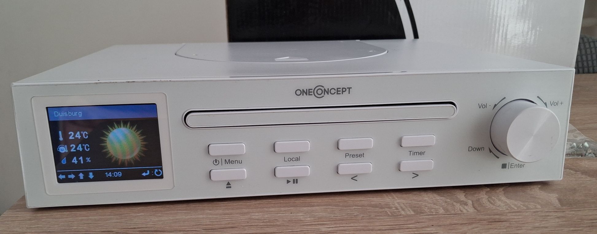 OneConcept Streamo Chef kuchenne radio internetowe CD Bluetooth białe