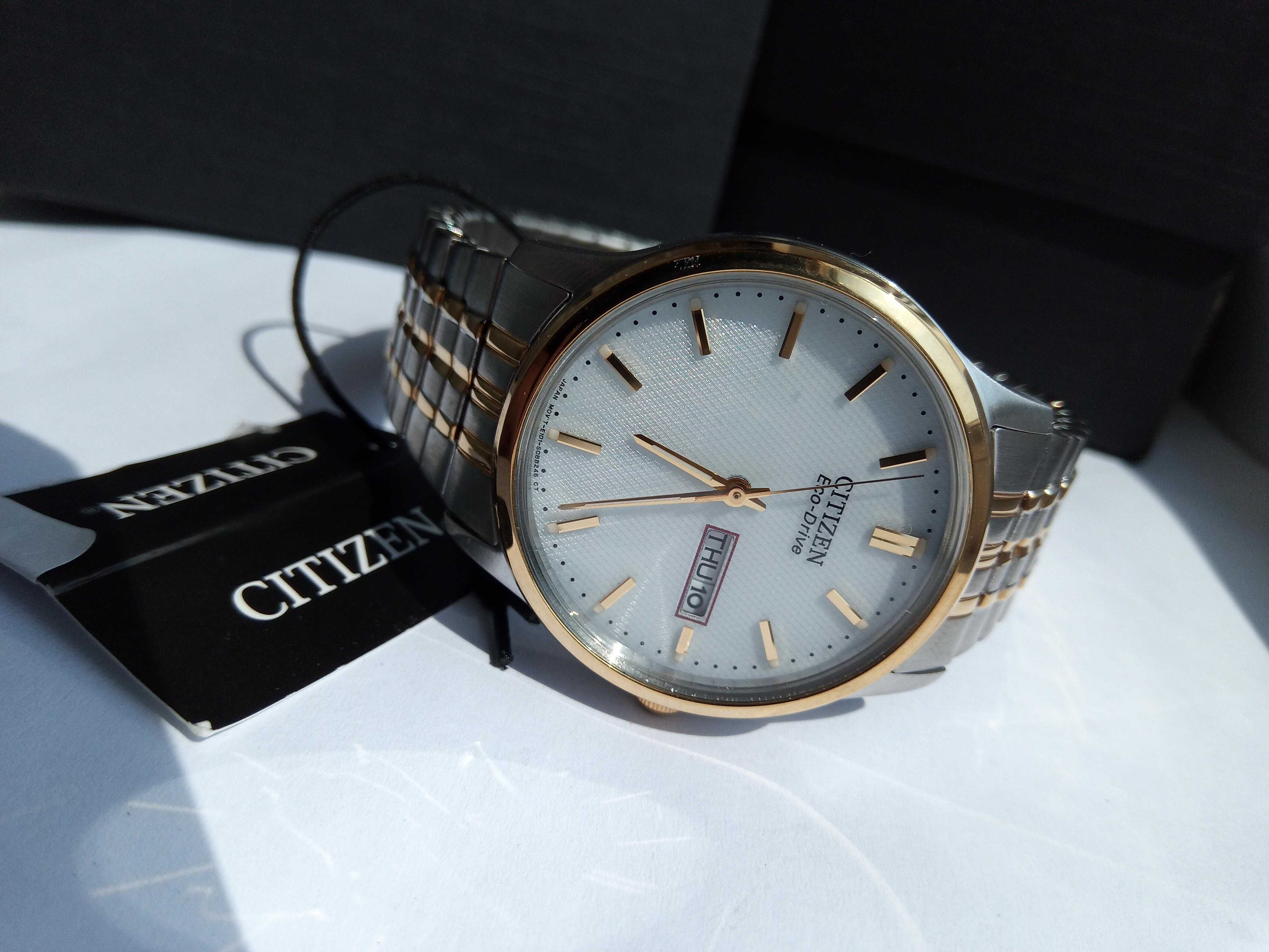 Японские мужские часы Citizen Eco-Drive, солнечная батарея, РРЦ $225
