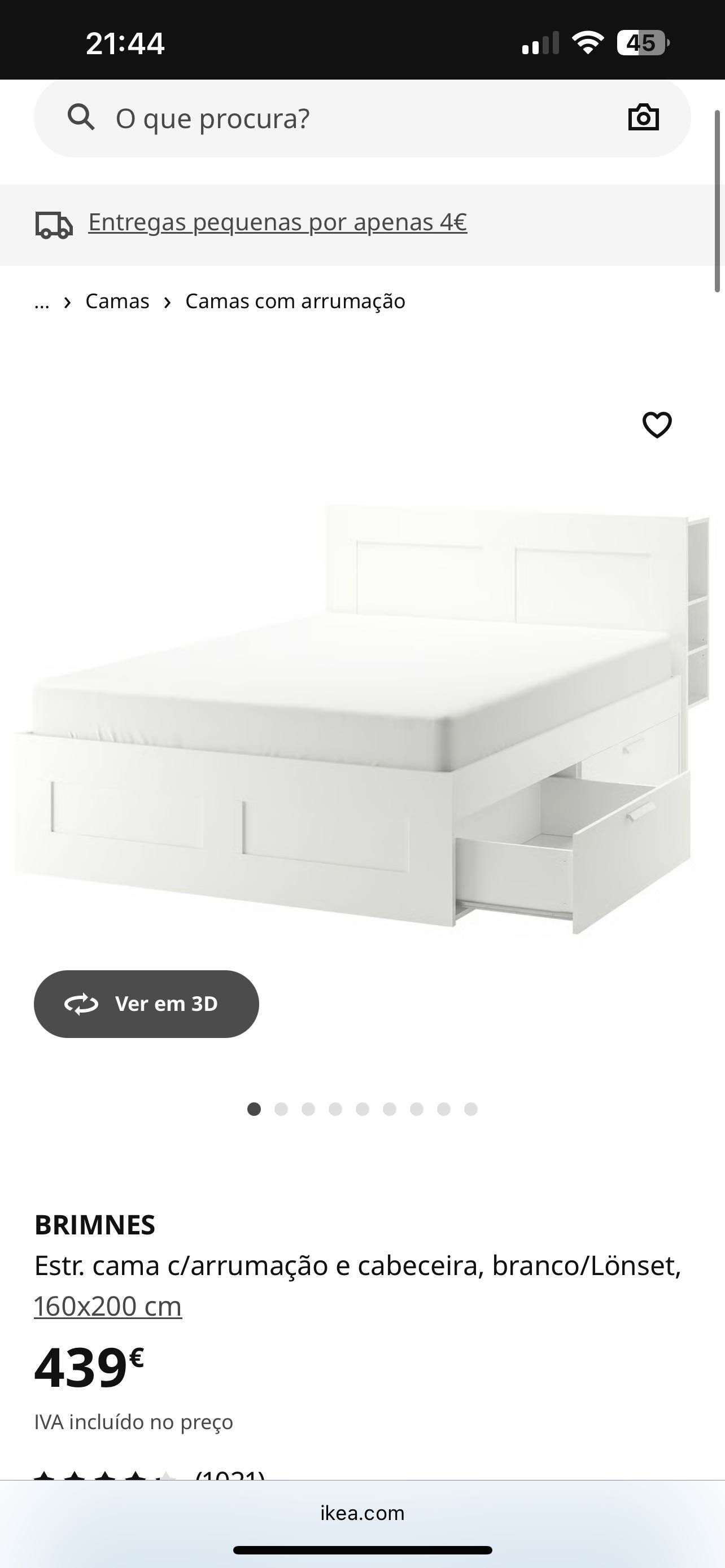 Estrutura de cama em ótimo estado