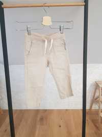 Spodnie z lnu i bawełny, H&M, 92, nowe bez metek!!