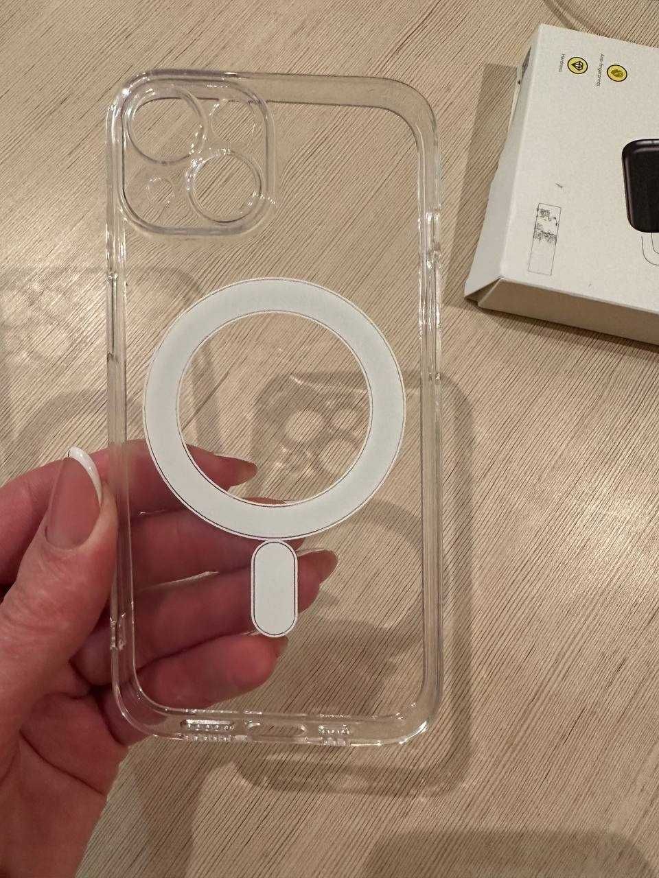 Чехол силиконовый прозрачный с полной защитой для iPhone 14