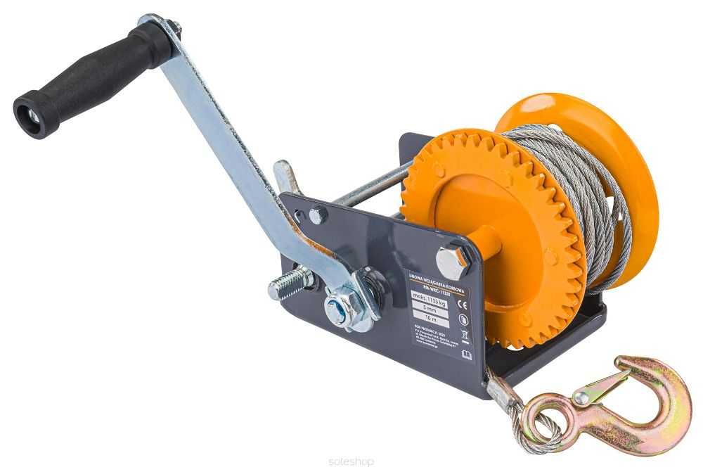 POWERMAT Linowa Wciągarka Wyciągarka Korbowa Ręczna 1133kg 10m PM1268