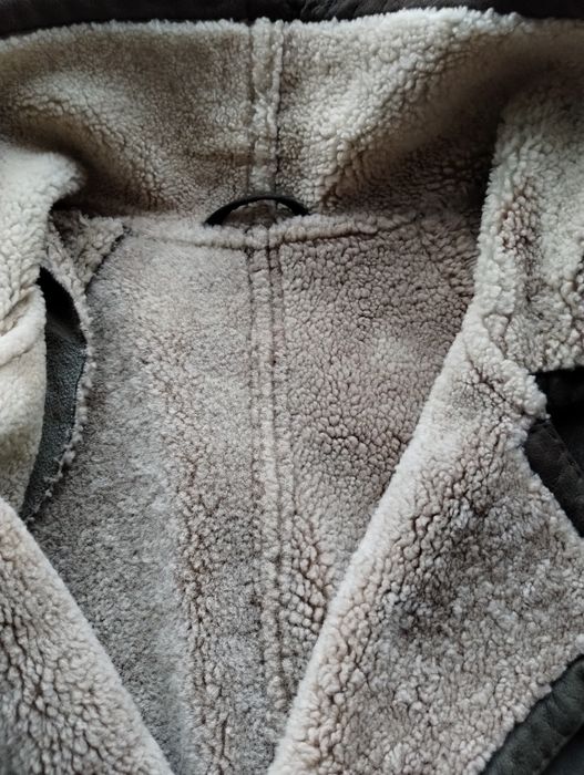 Kożuch męski jagnięcy miękki xl/xxl parka skórzana modny design