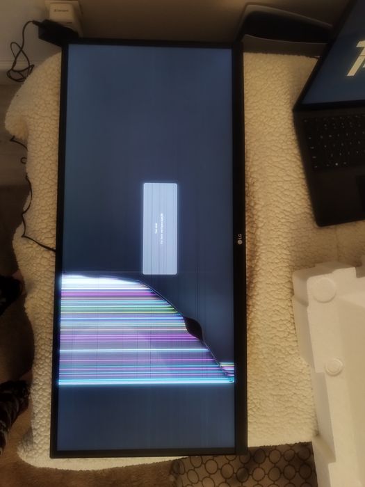 Vendo monitor LG 32'' ecrã metade partido