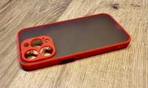 Etui matowe silikonowe iPhone 15 PRO czerwone