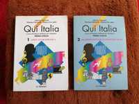 Podręcznik i ćwiczenia do nauki języka włoskiego "Qui Italia" t. 1 i 2