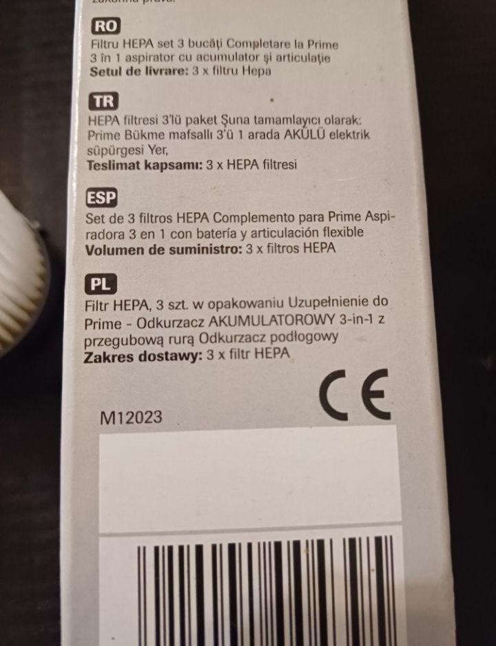 Filtry filtr PRIME Hepa Filter sztuk 6