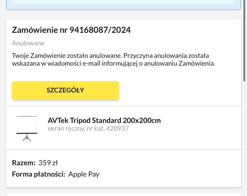 Ekran ręczny - screen projector