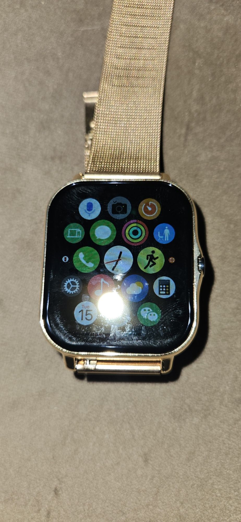 Smartwatch,  smart,zloty, funkcje sportowe