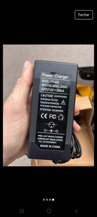 Carregador de trotinete 42v