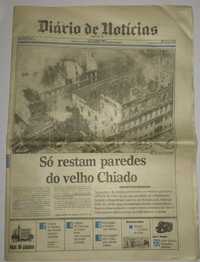 Jornal Diário de Notícias - 26 agosto 1988 - incêndio chiado