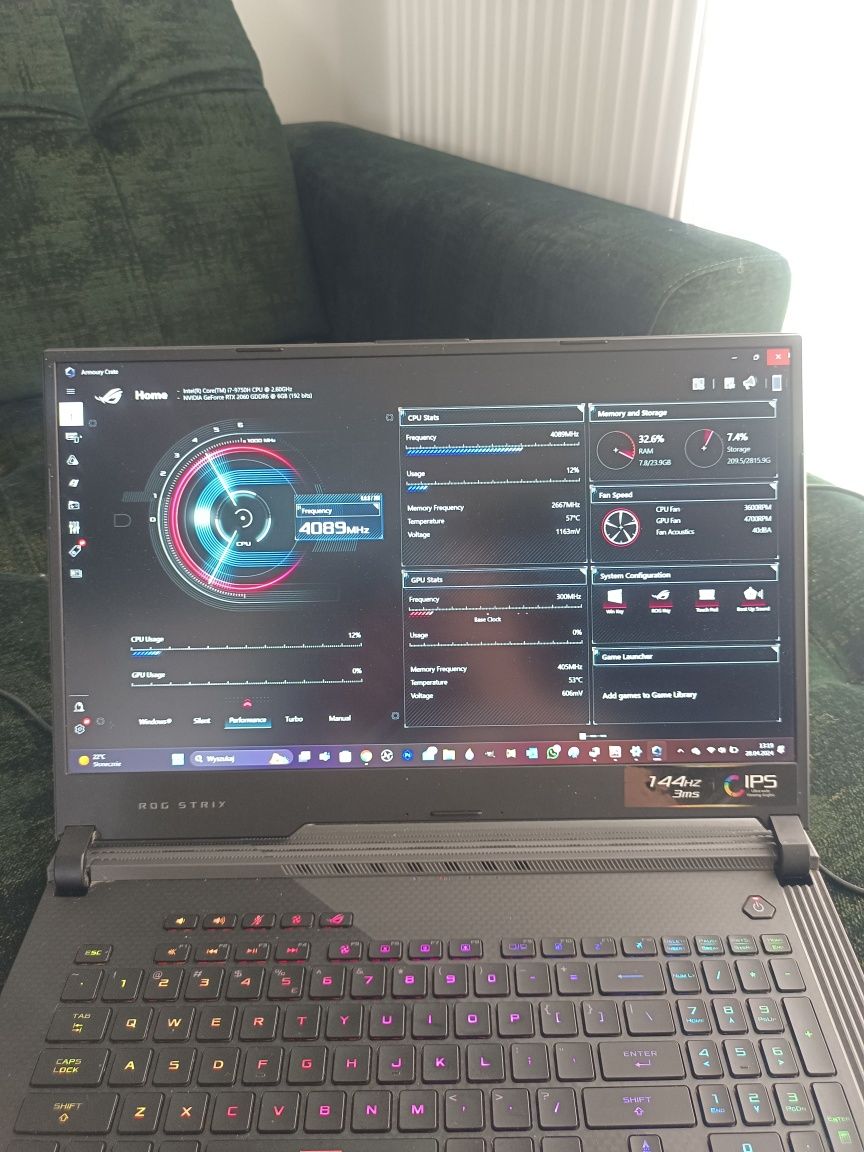 Laptop asus G731GV 17" rtx2060, 3TB dyski, 24GB RAM