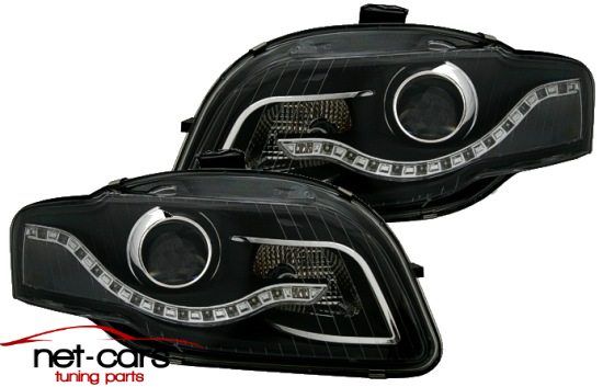 Reflektory Lampy przód przednie AUDI A4 B7 DAYLINE LED czarne