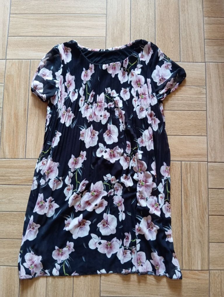 Wielokolorowa sukienka wieczorowa elegancka tanio woman kobieta