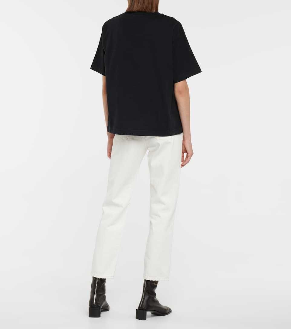 Футболка Acne Studios Logo cotton jersey T-shirt Black