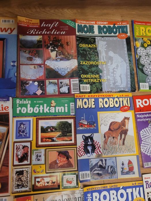 Gazety 1999 - 2004 o haftowaniu, szydełkowaniu i robieniu na drutach