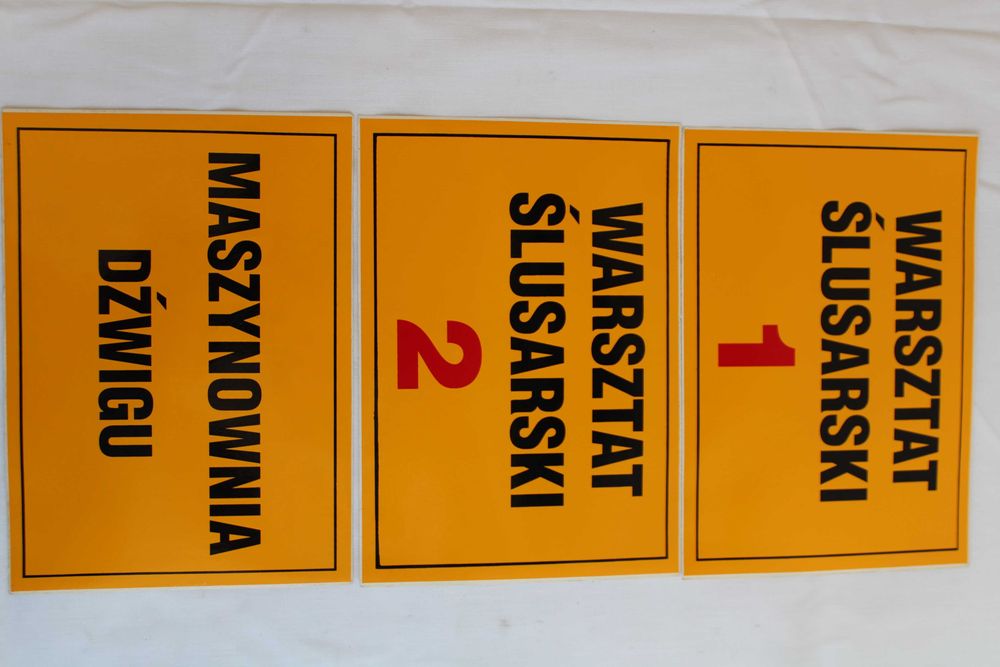 Tablice Ostrzegawcze- Warsztat Slusarski - PRL-u