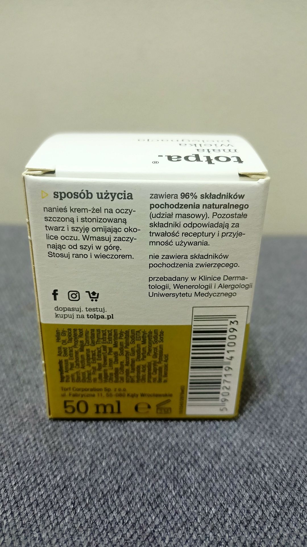 Tołpa orzeźwiający krem-żel matujący 50ml