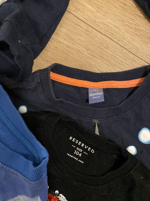 Zestaw ubrań 104-110 t-shirty, bluzki, nowe spodnie