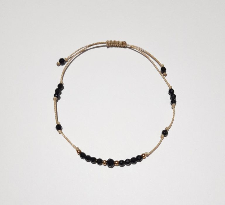 Bransoletka szczęścia czarny turmalin handmade