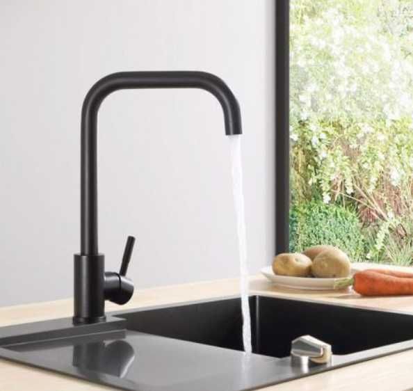 Lava-loiça de granito 45×45cm + torneira + dispensador sabão