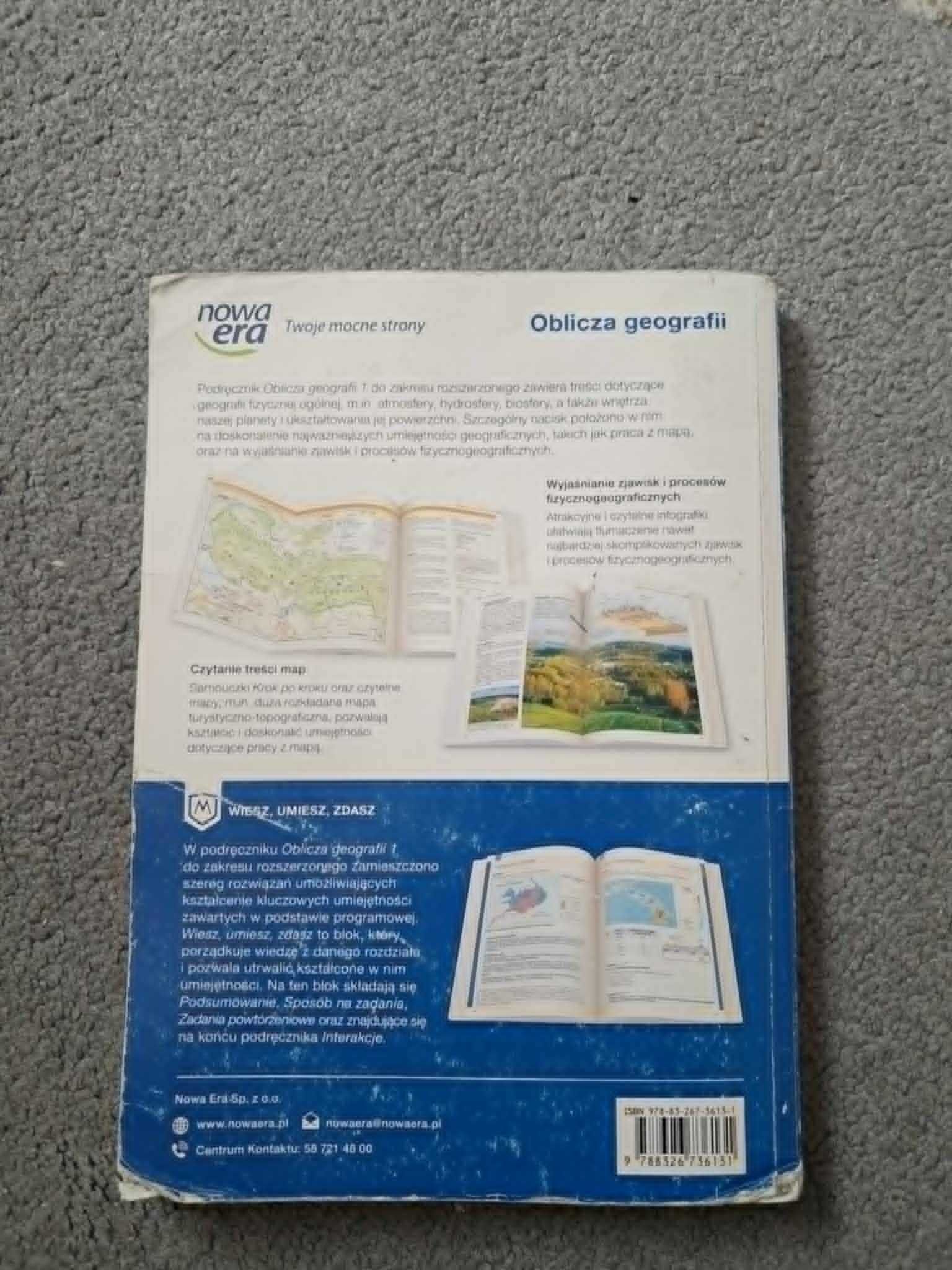 Podręcznik Klasa 1 liceum geografia rozszerzenie Oblicza geografii