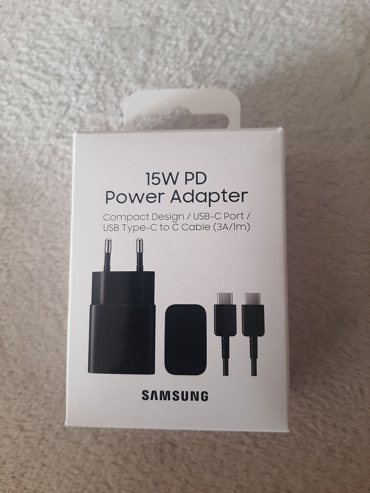 Ładowarka samsung 15W- kostka + kabel USB- C