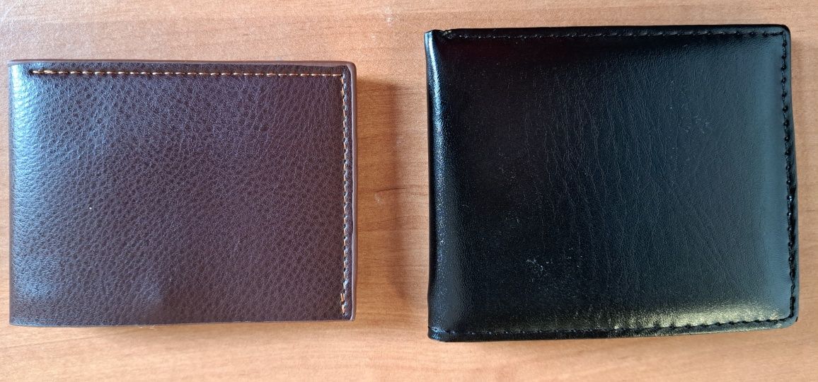 Portfel czarny lub brązowym kieszonka na monety i na karty