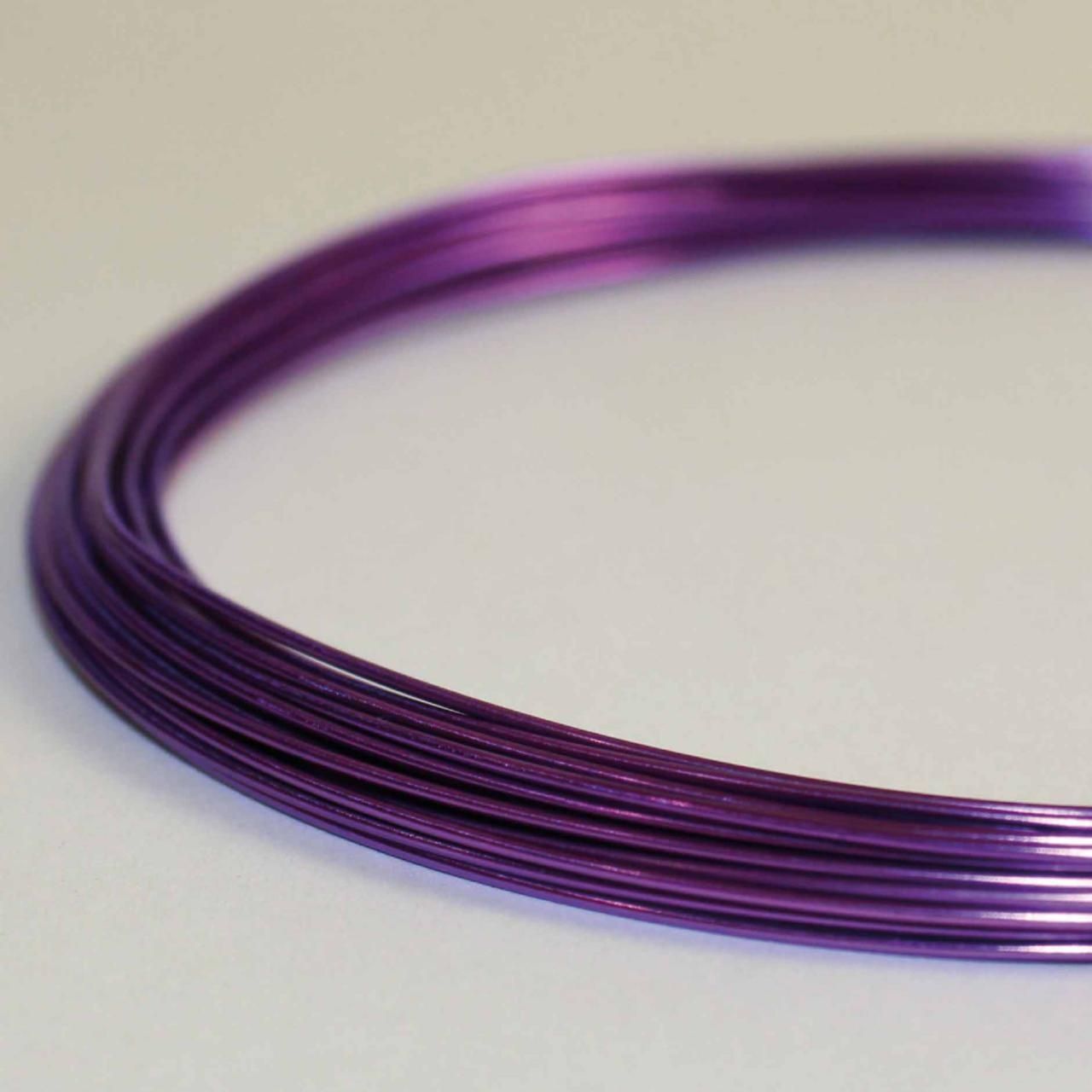 Дріт художній алюмінієвий круглий діаметр 1.5мм, фіолетовий бузковий