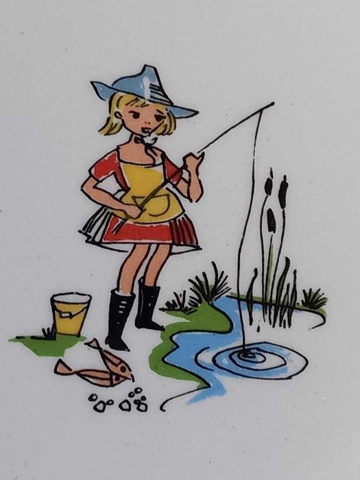 Дитяча Тарілка з підігрівом. Порцеляна Вінтаж 1960рр