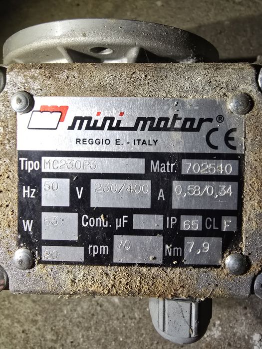 Motoreduktor MINIMOTOR MC230p3t NOWY rpm 70