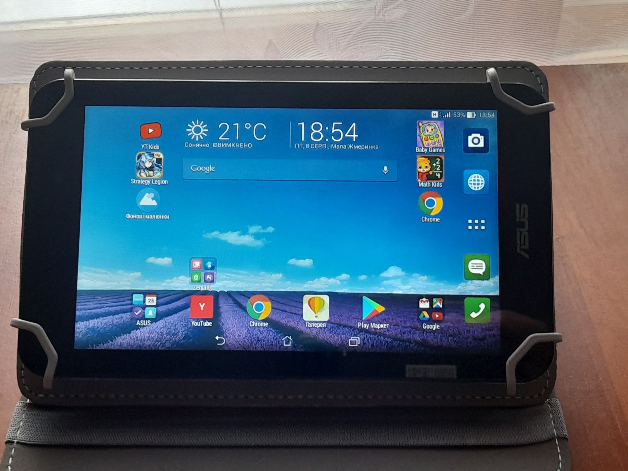 Asus FonePad 7" IPS +новий чохол книжка+ Зарядка, сім картою, з 3g