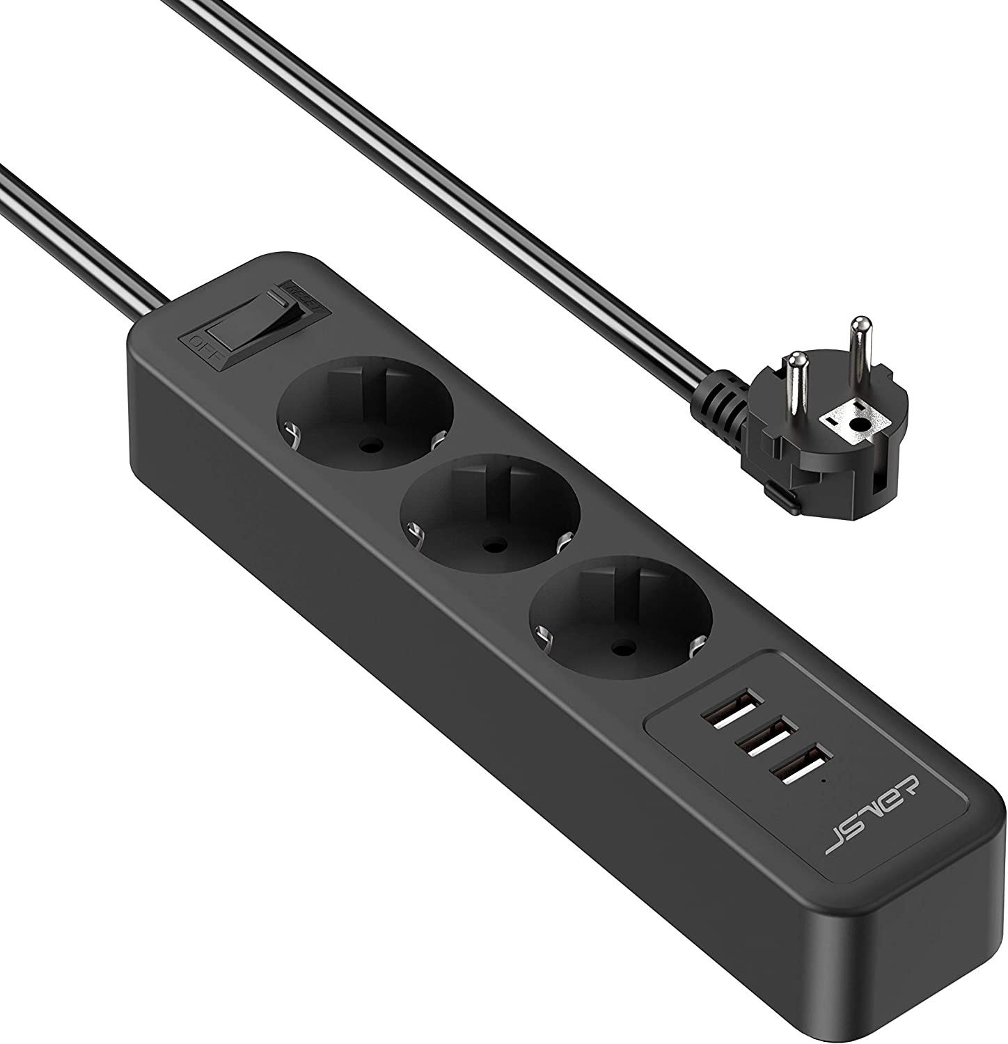 NOVA! Tomada extensão eléctrica Tripla com 3 Portas USB Power Strip