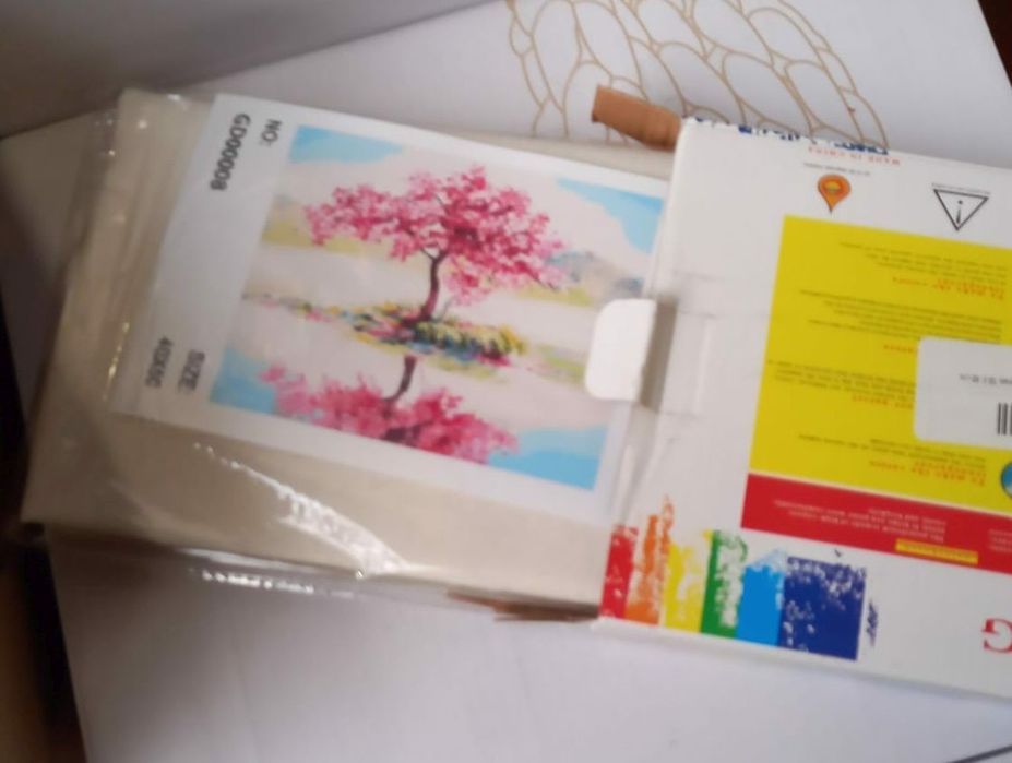 malowanie po numerach obraz 50x40 drzewo woda