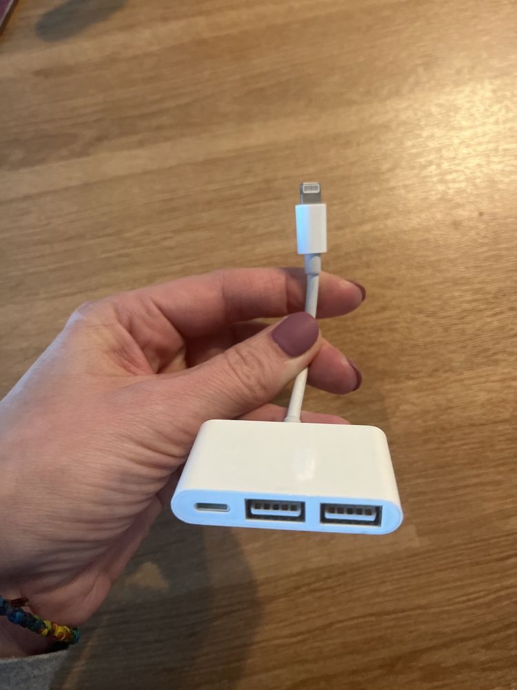 Adapter Lightning na 2 USB i Lightning oryginał