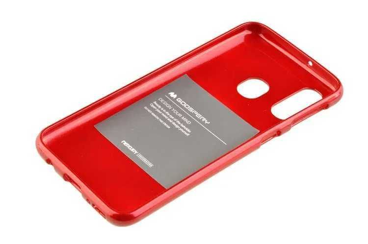 Etui Mercury Jelly Goospery do Samsung A40 - Czerwony!