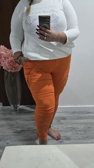 Spodnie z cyrkoniami 44/48r