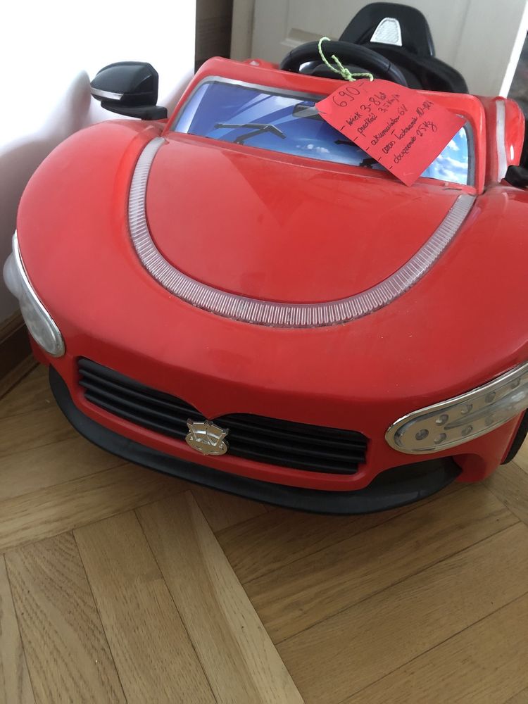 Auto samochód na akumulator czerowny dla dzieci