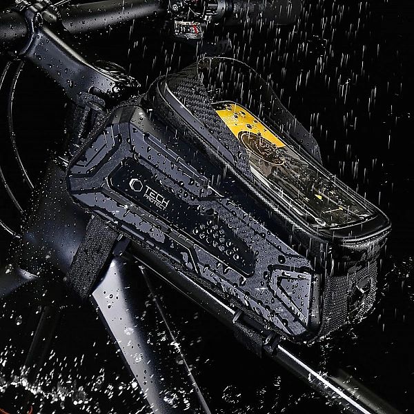 Torba Tech-Protect V2 rowerowa z miejscem na telefon 1.2l - czarna
