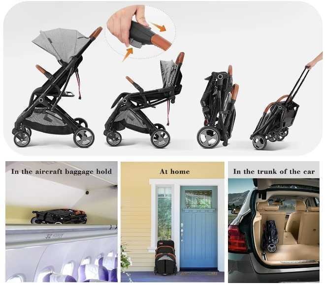 Lekki wózek dziecięcy Blahoo, składany spacerowy Baby Stroller