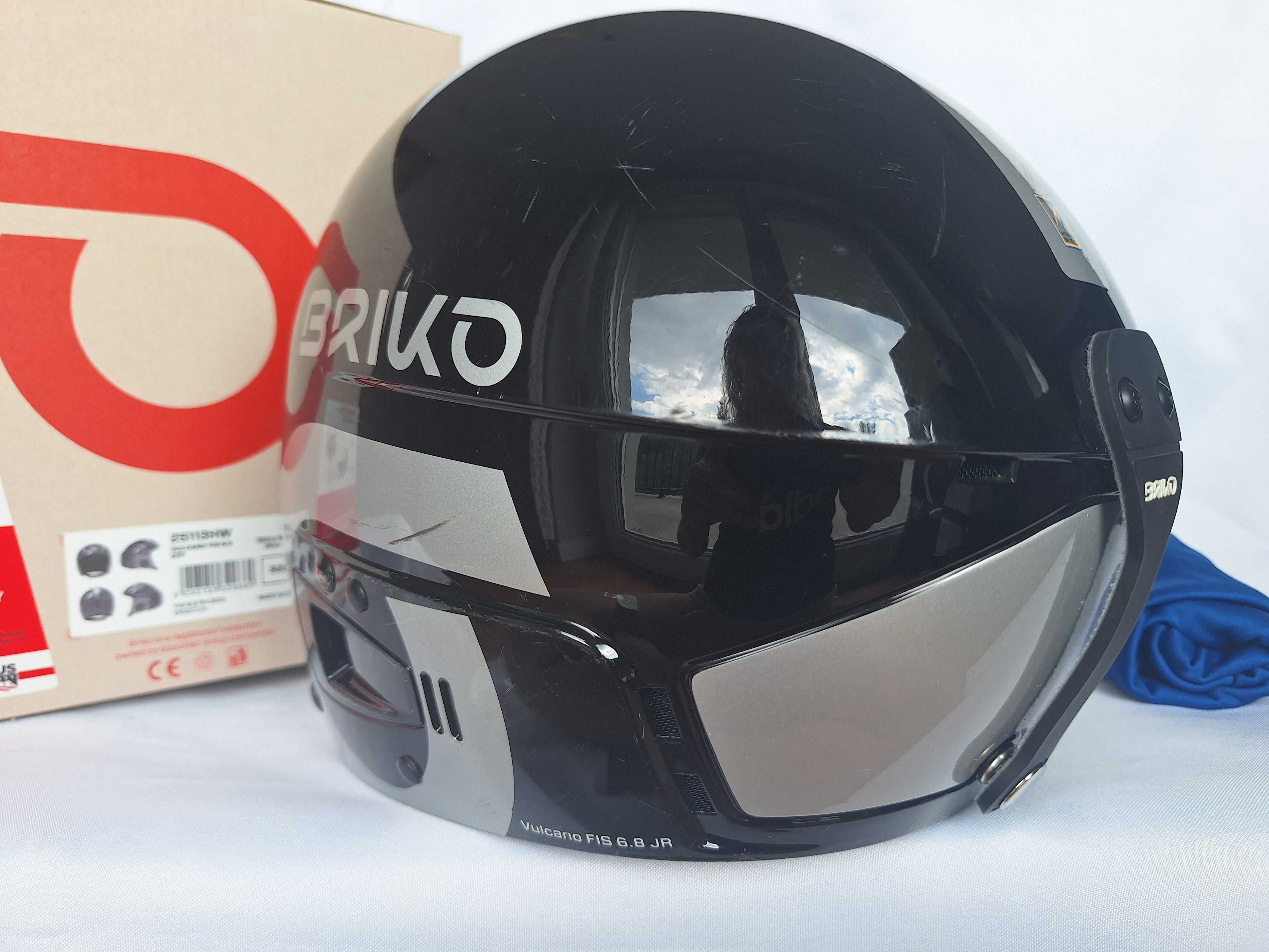 Kask narciarski Briko Vulcano 6,8 Fis Jr Black Silver S/M 53-56cm