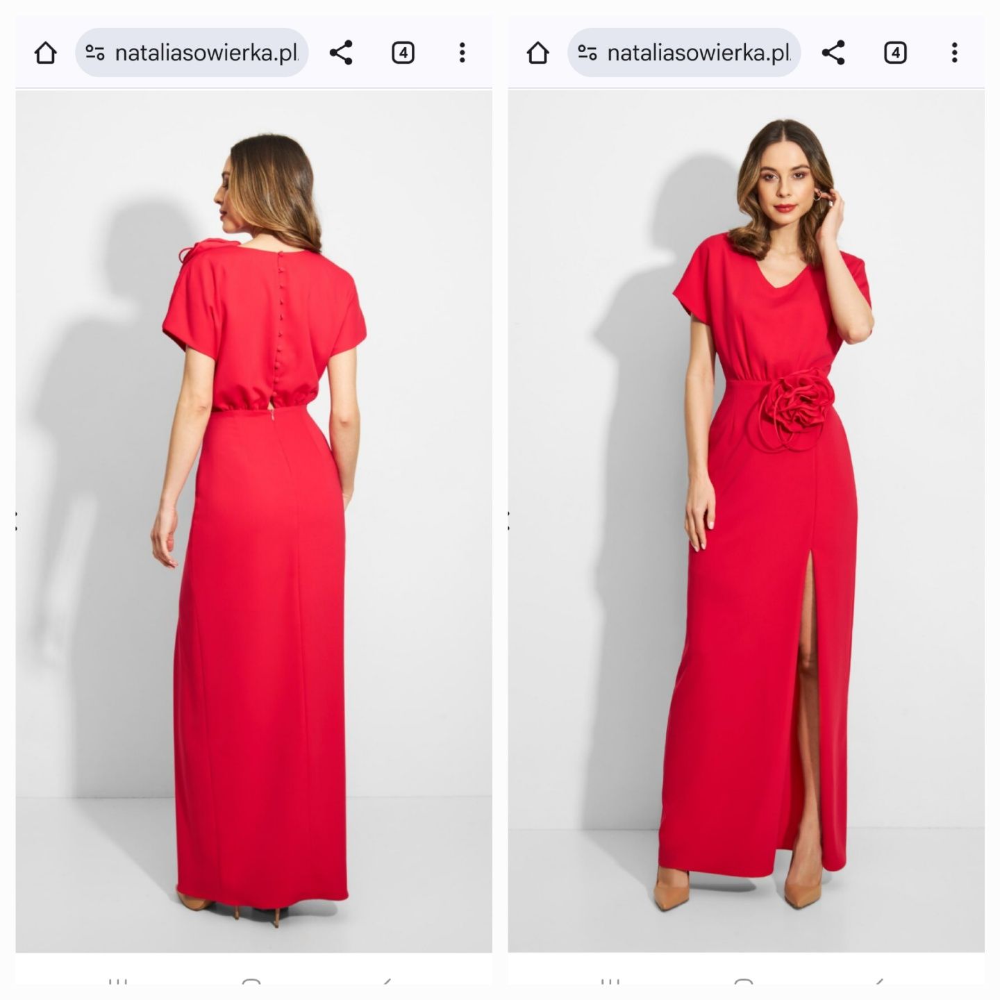 Sukienka malinowa Natalia Sowierka roz 38